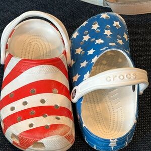 Crocs Kids Red and Blue Star Clogs 🇺🇸